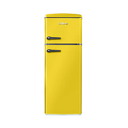 LINARIE Réfrigérateur congélateur 2 portes retro Arzy LJDD206LEMON 206 Litres Lemon