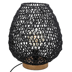 Atmosphera, Createur D'Interieur Lampe "etel", métal & papier hauteur 36 cm d'atmosphera - noir