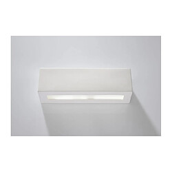 Luminaire Center Applique murale VEGA céramique/verre blanc 1 ampoule