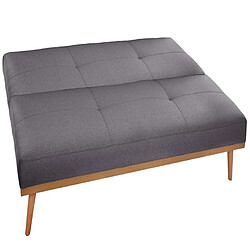 Pegane Canapé-banquette coloris gris foncé - L.182 x l.80 x H.80 cm