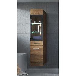 Auco Armoire de rangement Rio Hauteur : 131 cm Lefkas (Marron) - Meuble de rangement haut placard armoire colonne