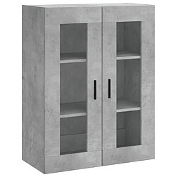 Maison Chic Lot de 2 Armoires murales,Meuble de Rangement,Armoire Suspendue gris béton bois d'ingénierie -MN51239 pas cher