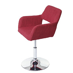 Avis Mendler Chaise de salle à manger HWC-A50 III, style rétro années 50, tissu ~ rouge pourpre, pied métal, aspect chromé