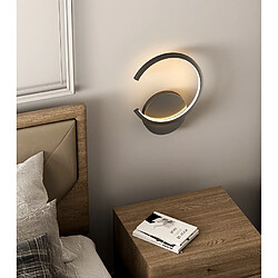 Acheter Stoex Applique Murale Led Moderne Applique Murale Minimaliste Lampe Murale Ronde Créative Pour Chambre À Coucher, Bar, Bureau, Étude, Noir, Blanc Chaud