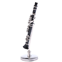 instrument de musique clarinette noire avec boîte pour 1/12 miniatures maison de poupée 8cm