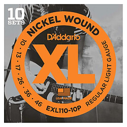 10 Jeux D'addario EXL110-10P - cordes guitare électrique