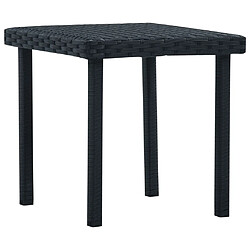 vidaXL Table à thé de jardin Noir 40x40x40 cm Résine tressée