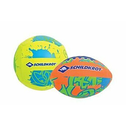 Schildkröt Funsports Mini-Ball-Duo Pack, Set Composé de 1 Ballon de Volley et 1 Ballon de Football Américain, Ø 9 cm, Antidérapant et Résistant à l'eau Salée, Idéal pour la Plage et l'eau, 970281