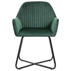 Avis Decoshop26 Lot de 2 chaises de salle à manger cuisine design moderne velours vert CDS021136