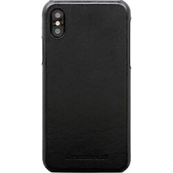 DBRAMANTE1928 Coque pour iPhone X/XS Rigide en Cuir Noir 