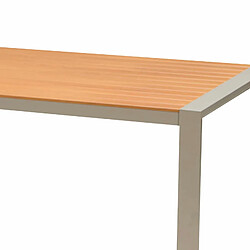 Table à Manger de Jardin Chillvert Nápoles Aluminium 170x96,5x75 cm Beige pour 6 Personnes pas cher