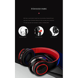 Avis Universal Écouteurs Bluetooth, sans fil, portables, casques pliants, lecteur MP3, microphone, lumières LED.