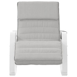 Avis Maison Chic Chaise à bascule | Fauteuil Relax, design moderne Gris clair Tissu -GKD85240