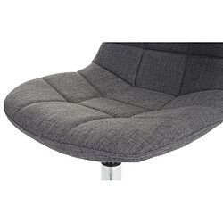 Avis Decoshop26 2x chaises de salle à manger en tissu gris clair pied chromé pivotant CDS04427