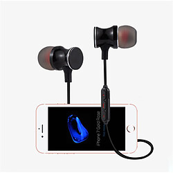 Shot Ecouteurs Bluetooth Metal pour SAMSUNG Galaxy A20e Smartphone Sans Fil Telecommande Son Main Libre INTRA-AURICULAIRE (NOIR)