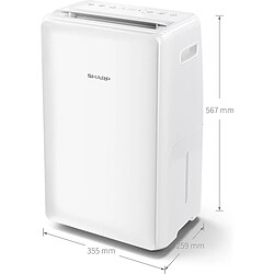 Déshumidificateur 20l/h - ud-p20e-w - SHARP pas cher