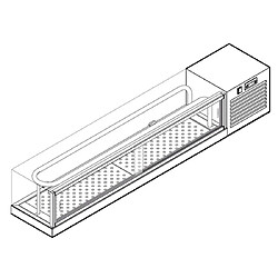 VIRTUS GROUP Vitrine Réfrigérée pour Sushis 1900 mm avec Refroidissement Statique +1°/+6°C - Virtus 