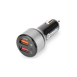 ednet Chargeur adaptateur allume-cigare Quick Charge 3.0 () 