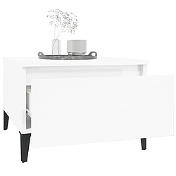 Acheter vidaXL Table d'appoint Blanc brillant 50x46x35 cm Bois d'ingénierie