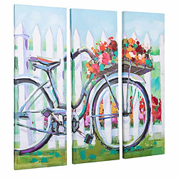 Cadre Alexandra House Living Bike Toile Bois d'épicéa 90 x 3 x 30 cm 