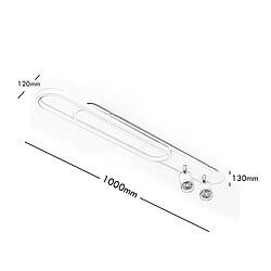 Acheter Plafonnier moderne à LED 50 W plafonnier à lumière indirecte 2 spots GU10 bureau 4000lm 230V 100cm LUMIÈRE 6500K