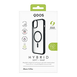 Avis QDOS Coque pour iPhone 15 Plus Hybrid Soft avec Snap Compatible MagSafe Noir