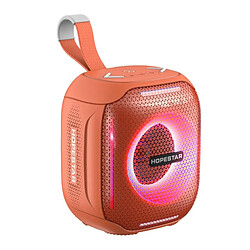 Yonis Enceinte Bluetooth Étanche Portable Stéréo Enceinte Bluetooth Portable Etanche 360° Subwoofer Compatible Tous Appareils Orange YONIS