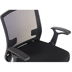 Decoshop26 Chaise fauteuil de bureau sur roulettes avec assise et dossier en maille tissu respirant noir BUR10561 pas cher