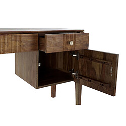 Pegane Bureau en Sheesham coloris naturel - Longueur 115 x Hauteur 76 x Profondeur 45 cm pas cher