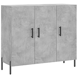 Maison Chic Buffet,Meuble de Rangement,commode pour salon,Cuisine gris béton 90x34x80 cm bois d'ingénierie -MN91522