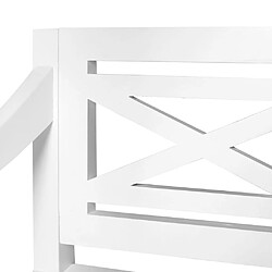 Acheter vidaXL Banc Batavia 123 cm Bois d'acajou massif Blanc