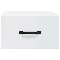 Acheter vidaXL Table de chevet murale Blanc brillant 35x35x20 cm