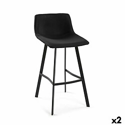 Tabouret Versa Baldwin Noir 49 x 88 x 42 cm (2 Unités) 