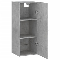 Acheter vidaXL Armoire murale gris béton 34,5x34x90 cm bois d'ingénierie