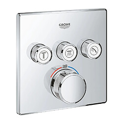 GROHE - Mitigeur thermostatique encastré 3 sorties Grohe Grohtherm SmartControl