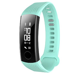 Wewoo Bracelet pour montre connectée Dragonne de remplacement en silicone Huawei Honor Band 3 Vert menthe 