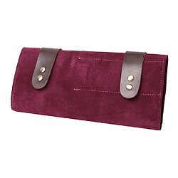 Outils de coiffure en cuir Barre de titulaire Ciseaux Cisailles Étui sac violet Étui pochette en ciseaux