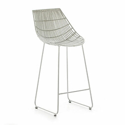 Tabouret Thai Natura Blanc Métal osier 46 x 97 x 50 cm