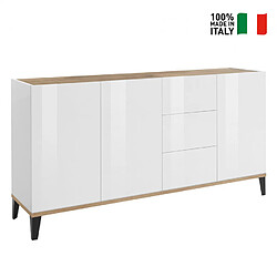 Ahd Amazing Home Design Buffet 160x40cm 3 Portes 3 Tiroirs Cuisine Entrée Rebecca Wood