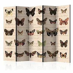 Paris Prix Paravent 5 Volets Retro Style : Butterflies 172x225cm