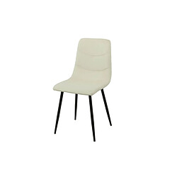 Chaise Romimex Blanc Velours Métal 45 x 89 x 55 cm