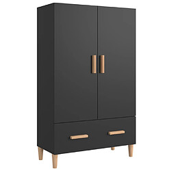 vidaXL Buffet haut noir 70x31x115 cm bois d'ingénierie