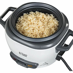 Russell Hobbs 27020-56 - Cuiseur Riz - 600g - 200W - Panier Vapeur - Maintien au Chaud - Bol Antiadhesif Amovible - Noir et blan