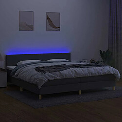 Acheter Sommier à lattes,Cadre à lattes de lit et matelas et LED pour Adulte Gris foncé 200x200 cm -MN26112