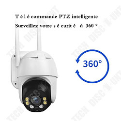 Tech Discount TD® Caméra de surveillance sans fil complète Netcom Caméra solaire extérieure de moniteur de réseau HD 4G