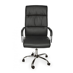 Webmarketpoint Fauteuil de bureau avec accoudoirs Queensland en éco-cuir gris foncé