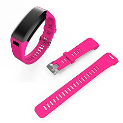 Wewoo Bracelet pour montre connectée Dragonne Sport en silicone Garmin Vivosmart HR 1 Rose Red 