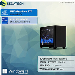 Sedatech Mini-PC Evo • Intel i9-14900K • 32 Go DDR5 • 2To SSD M.2 • Windows 11