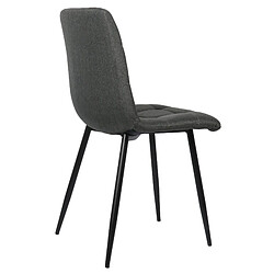 Avis Decoshop26 Lot de 2 chaises de salle à manger en tissu gris foncé pieds métal noir mat style moderne CDS101104