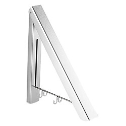 Porte-vêtements Rétractable Fixé Au Mur En Aluminium De Cintre En Aluminium Argenté Cintre